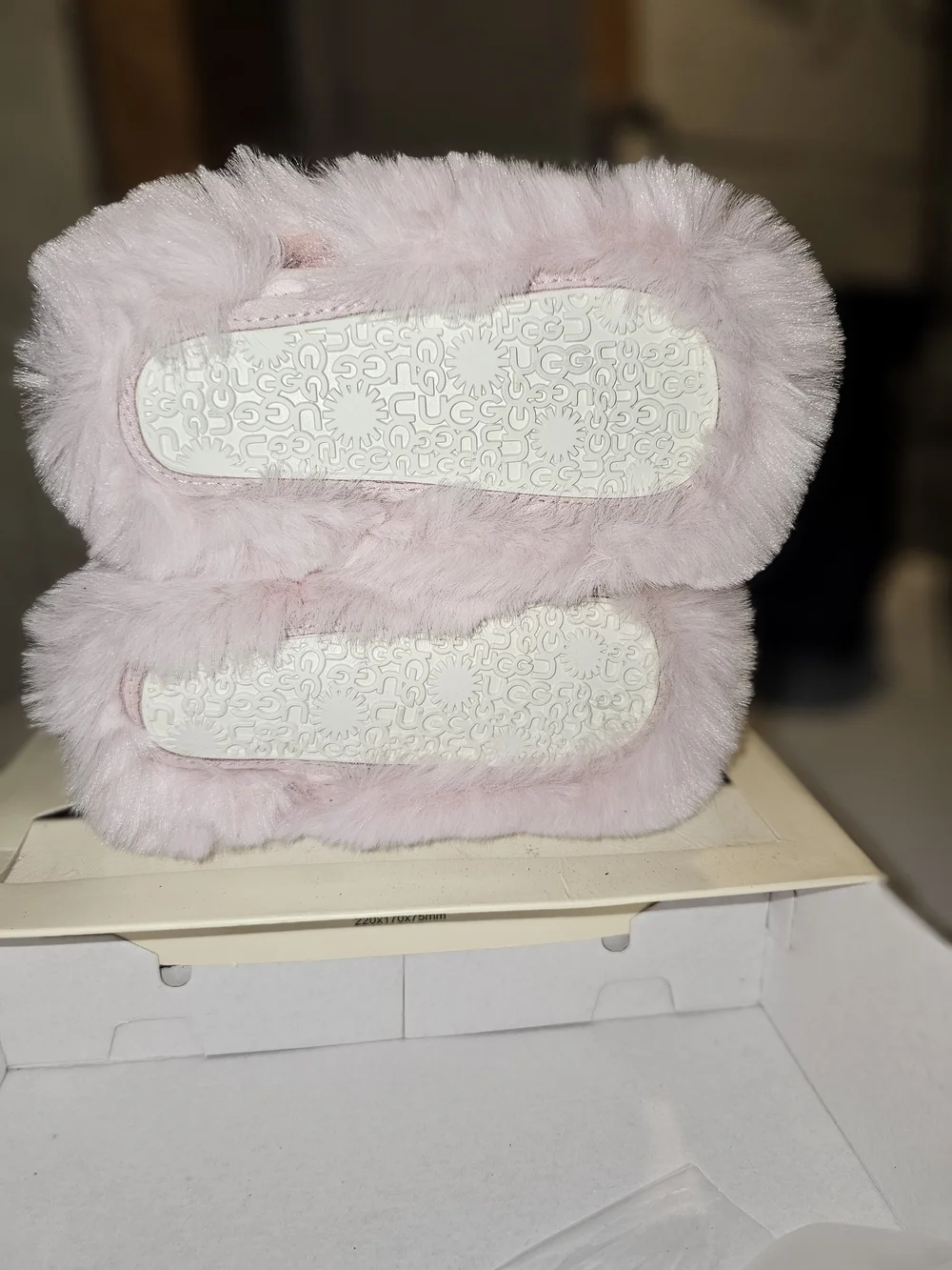 Ugg Jessie Bow Fluff Pink Bootie (Walker 4/5 M) (NIB)